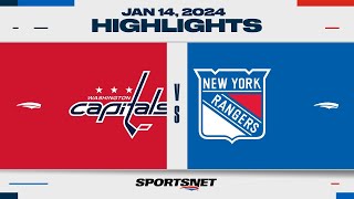 NHL Highlights  Capitals vs Rangers  January 14 2024 [upl. by Zeeba109]