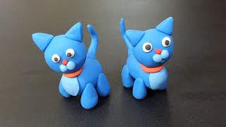 Cat Polymer Clay Toys Making How To Make Cat Clay Modelling For Kids clay Video for Toddlers [upl. by Langille]