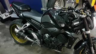 YAMAHA FZ1N  DELKEVIC EXHAUST  WIHOUT DBKILLER  IDLE [upl. by Novyad]