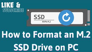 How to Format an M2 SSD Drive on PC [upl. by Lussi300]