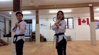 Poomsae and Kicking for beginner World Taekwondo 9 [upl. by Goetz152]