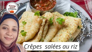 Recette facile de crêpes salées à la farine de riz [upl. by Aneras449]