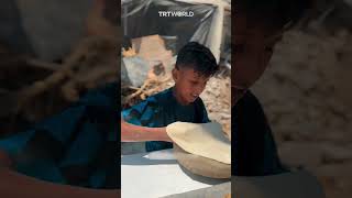 Palestinian child recites Quran while preparing bread [upl. by Ahcsropal]