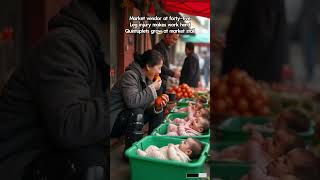 Market vendor at fortyfive Leg injury makes work hard Quintuplets grow at market stall [upl. by Sualakcin]