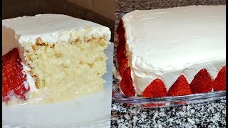 EASY TRES LECHES CAKE  How To Make Tres Leches Cake  Three Milks Cake Recipe [upl. by Nangem]