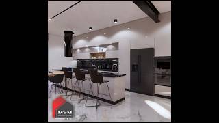 MODERN HOUSE 8X20 mts 3 Bedrooms  KITCHEN arquitectura home renderizado [upl. by Irmo]