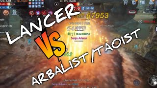 LANCER vs TAOIST AND ARBALIST WITH 3 LEGEND WEAPON  Mir4 [upl. by Euqinay677]