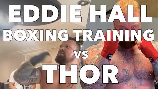 Eddie Hall Boxing  Speed Training  Hafthor Bjornsson  The Beast vs The Mountain Boxing Fight 2021 [upl. by Xuaeb26]