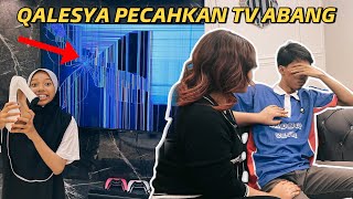 QALESYA ROSAKKAN TV KAT RUMAH BARU ABANG [upl. by Naik]