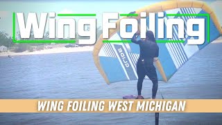 Wing Foiling Lake Michigan [upl. by Anicnarf709]