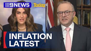 Anthony Albanese discusses the latest on inflation  9 News Australia [upl. by Westbrooke]