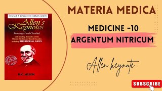 MATERIA MEDICA MEDICINE 10ARGENTUM NITRICUM ✍️education bhms bams mbbs bdsyoutube matéria [upl. by Zrike]