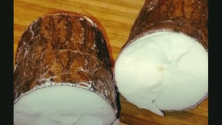 Lets peel cassava and open the can with 🔪 knife cooking peel cassava cut [upl. by Anelet245]