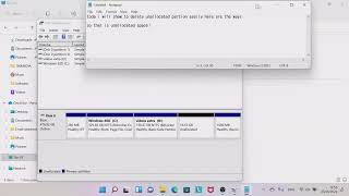 how to delete UNALLOCATED PARTITION in laptop windows11¬100 deleted [upl. by Henryetta]