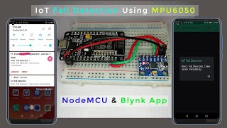 IoT Fall detection using MPU6050 NodeMCU ESP8266 and Blynk App [upl. by Thordis]