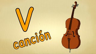 alfabeto en español para niños  La letra V  canción musica para estudiar español [upl. by Sanburn]