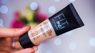 Maybelline FIT ME Matte amp Poreless Foundation Ревью  DEMO Нанесения [upl. by Inohtna]