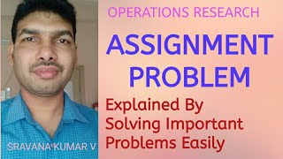 ASSIGNMENT PROBLEM IN TELUGU [upl. by Dee]