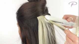 Tape Hair Extensions Install and Removal [upl. by Sugirdor994]