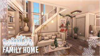 Bloxburg  Winter Family Home  Roblox  House Build [upl. by Sherburn]