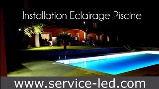 Installation Eclairage piscine par Ruban LED [upl. by Otsedom]