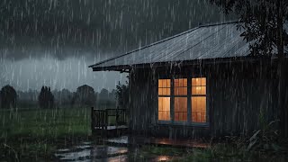 Sleep Peacefully with Torrential Rain amp Thunderous Roars on the Old Metal Roof in the Quiet Night [upl. by Vassell]