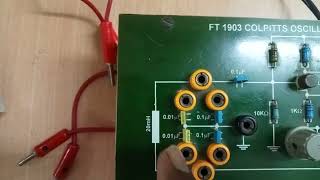 colpitts oscillator LC telugu by ganesh juvvalapalem srkr vishnu electronics lab [upl. by Ycrep874]