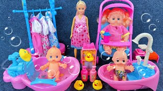 10 Minutes Satisfying with Unboxing Doll cart toys，Cute Baby Bathtub Playset ASMR  Review Toys [upl. by Elodia]