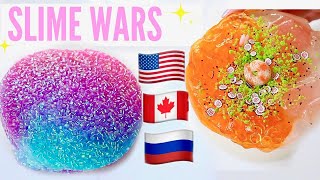 200 Slime war USA VS RUSSIA VS CANADA SLIME PACKAGES REVIEW [upl. by Antoinetta554]