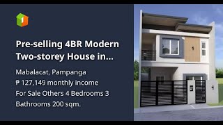 Preselling 4BR Modern Twostorey House in Mabalacat Pampanga [upl. by Trebor]