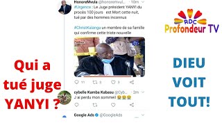 QUI A TUÈ LE JUGE PRÈSIDENT YANYI DU PROCES VITAL KAMERHÉ [upl. by Niddala]