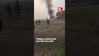 IAF Fighter Jet Mig29 Crashes Near Agra  Moment Captured on Video  Latest Video Updates [upl. by Juditha330]