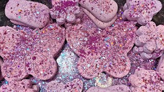 Lilac amp Pretty Glitter Butterlies Flowers amp Bars Gym Chalk Crush  ASMR  Satisfying  Subscribe ❤️ [upl. by Stucker]