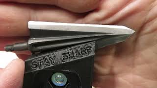 Cutthroat Broadhead sharpening Improved method [upl. by Niltag]