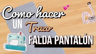 Como Hacer un Trazo de falda pantalón [upl. by Felecia]