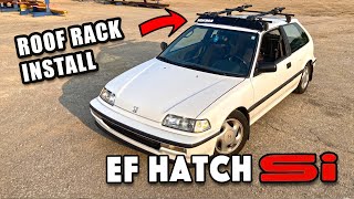 Yakima Roof Rack Install on Honda Civic EF Hatch Sedan CRX [upl. by Rabi831]