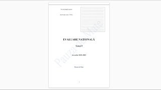 Testul 9 de pregatire pentru Evaluare Nationala 2023 [upl. by Phira722]