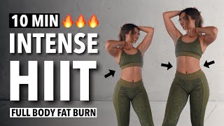 Cardio HIIT Workout For Fat Loss  10 Min Full Body No Equipment Workout At Home [upl. by Ciaphus]