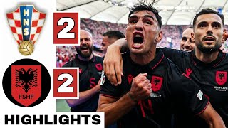 🔴⚪️Croatia vs Albania 22 HIGHLIGHTS Qazim Laçi Kramarić amp Gjasula GOALS  EURO 2024 [upl. by Brace]