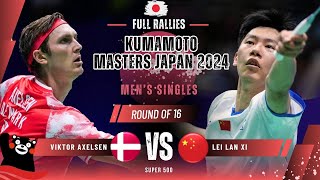 Viktor Axelsen DEN vs Lei Lan Xi CHN  R16  Kumamoto Masters Japan 2024 [upl. by Tarah]