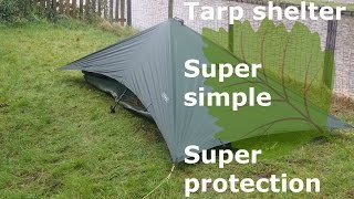 Tarp shelter how to simple solo bomber protection [upl. by Larrie237]