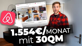 Dieses 1Zimmer Airbnb verdient uns jeden Monat 1500€RoomtourZahlen [upl. by Neerbas]