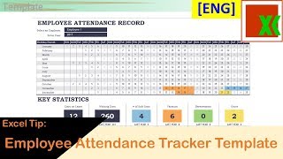 ENG Employee Attendance Tracker Template  Free Excel Template by Microsoft [upl. by Richy]