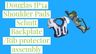 How to Connect Schutt Rib Protector to Douglas JP 34 Shoulder Pad [upl. by Tahp642]