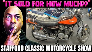 CRAZY PRICES at the BONHAMS AUCTION  Stafford Classic Motorcycle Show  13th October 2024 [upl. by Essilevi]