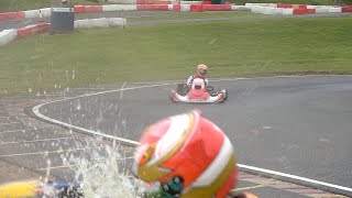 Driver causes a big splash in karting Final Ultimate Karting Champs 2022 Rd 2 Rowrah Prog 2 [upl. by Sadie81]