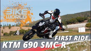 2019 KTM 690 SMC R First Ride Review [upl. by Adnov]