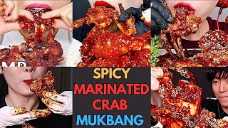 🌶️🦀🍜Spicy Crab Mukbang Marinated Crab Mukbang ASMR  Seafood Mukbang  MUKBANG COMPILATION🌶️🔥🔊 [upl. by Leelaj260]