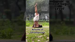 Benefits of sarvangasana🧎🏋️yoga shorts shortfeed video trending viralvideo viralshorts funny [upl. by Minica599]