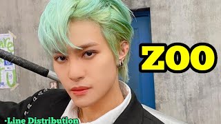 NCT X aespa  ZOO Line Distribution [upl. by Hobart106]